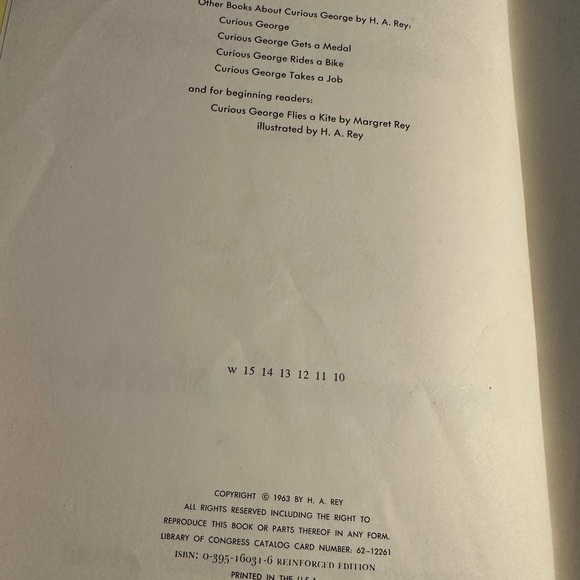 Collectors,1963 “ Curious George Learns the Alphabet”Children’s Book - Picture 4 of 6